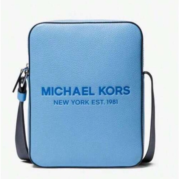 NWT Michael Kors | Cooper Logo Embossed Pebbled Leather Flight Bag - Picture 5 of 7